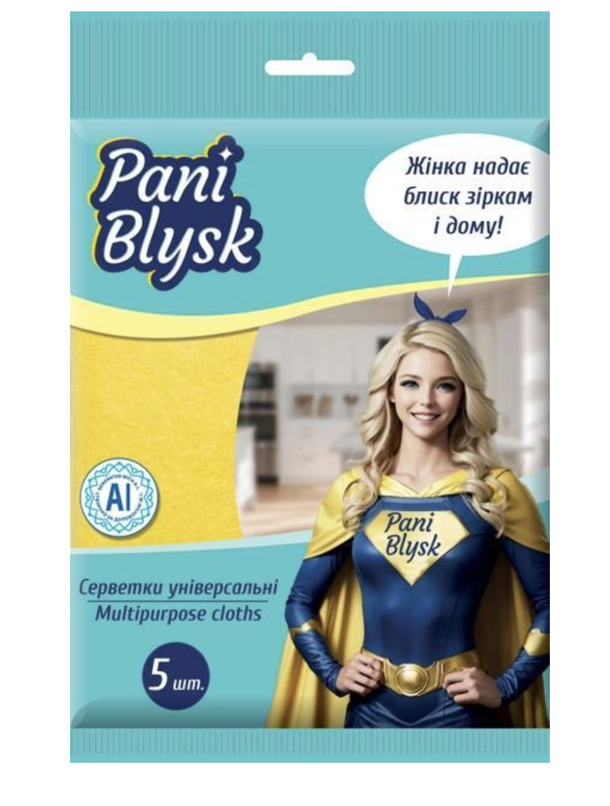 Серветки універсальні Pani Blysk 5шт/уп